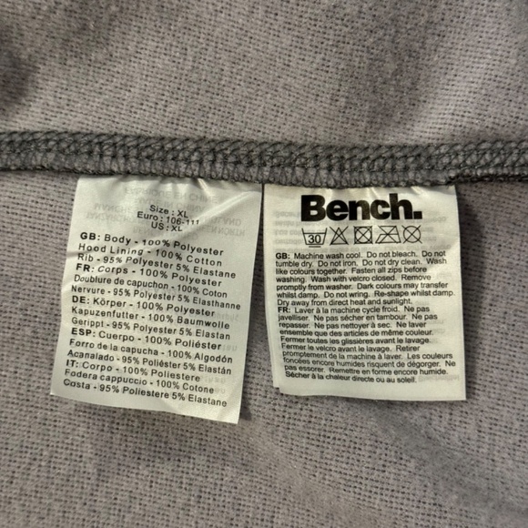 Bench Zip-up Hoodie - Men's Extra-Large (XL) - Grey/Orange - Picture 6 of 6